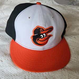 New Era 59Fifty Orange/White MLB Baltimore Orioles Cooperstown Fitted Hat 7 1/4